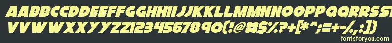 Cryogenix Italic Font – Yellow Fonts on Black Background