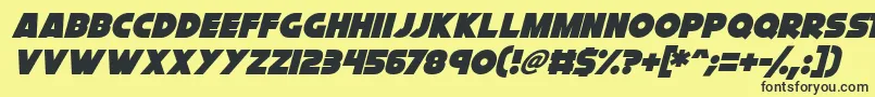 fuente Cryogenix Italic – Fuentes Negras Sobre Fondo Amarillo