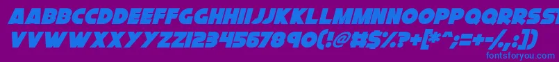 Cryogenix Italic Font – Blue Fonts on Purple Background