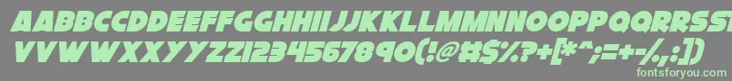 fuente Cryogenix Italic – Fuentes Verdes Sobre Fondo Gris