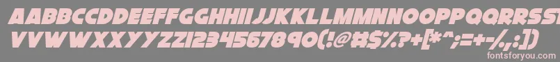 Шрифт Cryogenix Italic – розовые шрифты на сером фоне