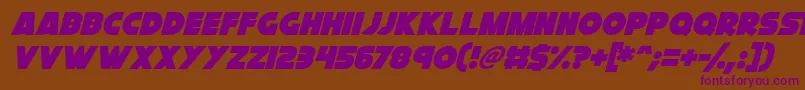 Cryogenix Italic Font – Purple Fonts on Brown Background