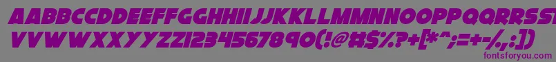 Cryogenix Italic Font – Purple Fonts on Gray Background