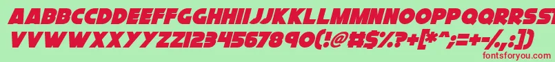 Cryogenix Italic Font – Red Fonts on Green Background