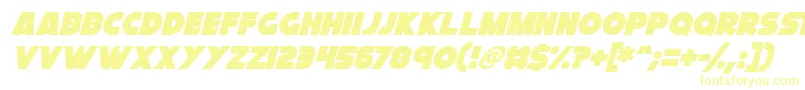 Cryogenix Italic Font – Yellow Fonts on White Background