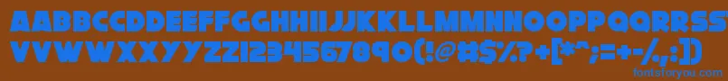 Cryogenix Font – Blue Fonts on Brown Background