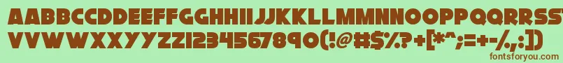 Cryogenix Font – Brown Fonts on Green Background