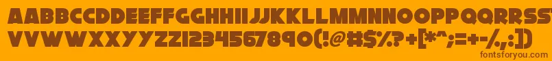 Cryogenix Font – Brown Fonts on Orange Background