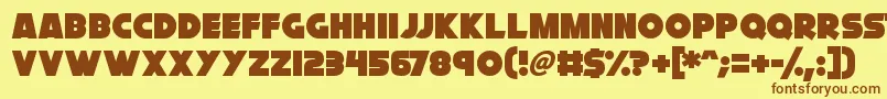 Cryogenix Font – Brown Fonts on Yellow Background