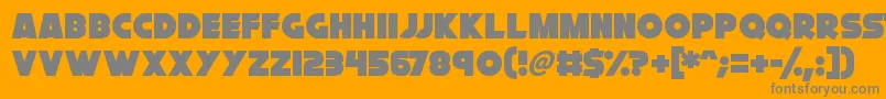 Cryogenix Font – Gray Fonts on Orange Background