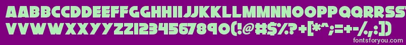 Cryogenix Font – Green Fonts on Purple Background