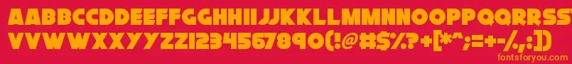 Cryogenix Font – Orange Fonts on Red Background