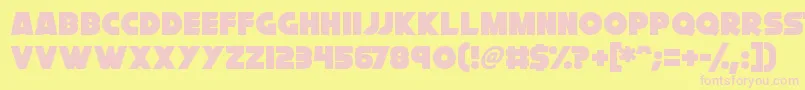 Cryogenix Font – Pink Fonts on Yellow Background