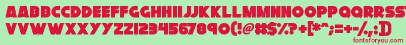 Cryogenix Font – Red Fonts on Green Background