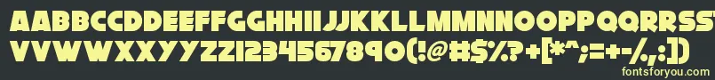 Cryogenix Font – Yellow Fonts on Black Background