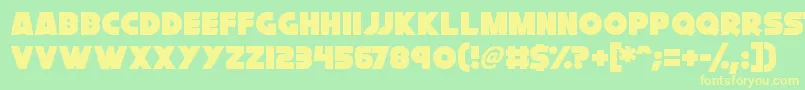 More about Cryogenix Font Cryogenix Font – Yellow Fonts on Green Background
