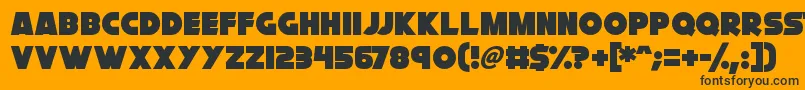 Cryogenix Font – Black Fonts on Orange Background