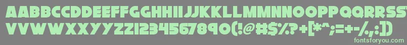 Cryogenix-Schriftart – Grüne Schriften auf grauem Hintergrund