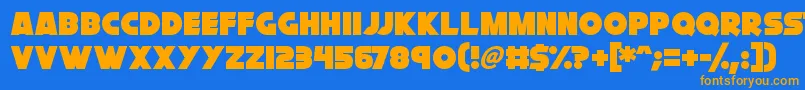 Czcionka Cryogenix – pomarańczowe czcionki na niebieskim tle