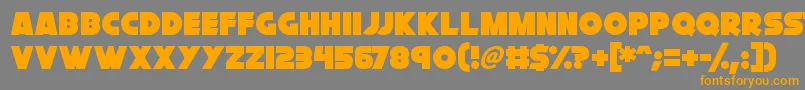 Cryogenix-Schriftart – Orangefarbene Schriften auf grauem Hintergrund