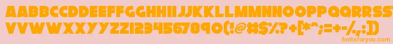Cryogenix Font – Orange Fonts on Pink Background