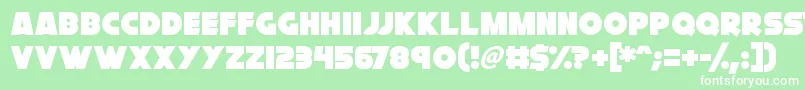 Cryogenix Font – White Fonts on Green Background