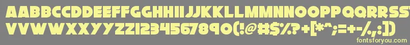 Cryogenix Font – Yellow Fonts on Gray Background