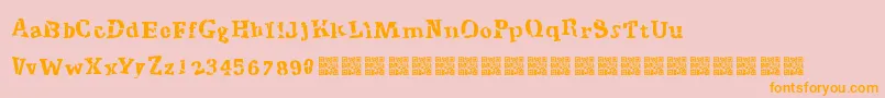 CryptoPrices Font – Orange Fonts on Pink Background