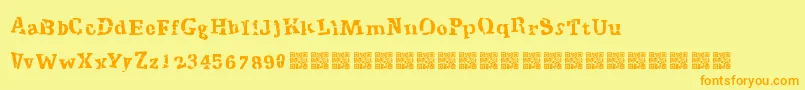 CryptoPrices Font – Orange Fonts on Yellow Background