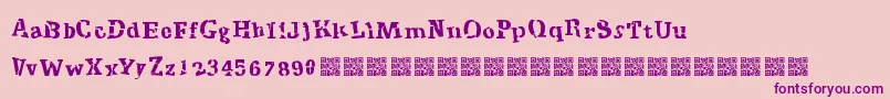 CryptoPrices Font – Purple Fonts on Pink Background