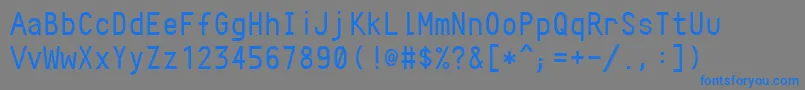 CRYSRG フォントについての詳細 フォントCRYSRG – 灰色の背景に青い文字