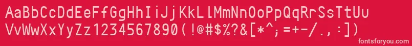 CRYSRG   Font – Pink Fonts on Red Background