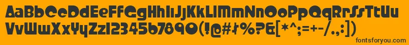 crystal radio kit Font – Black Fonts on Orange Background