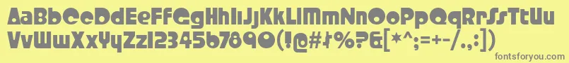 crystal radio kit Font – Gray Fonts on Yellow Background