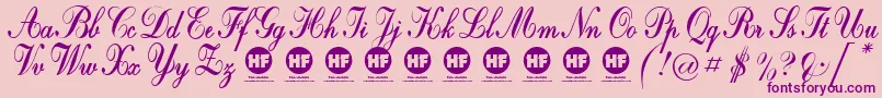 Crystal symphony   PERSONAL USE ONLY Font – Purple Fonts on Pink Background