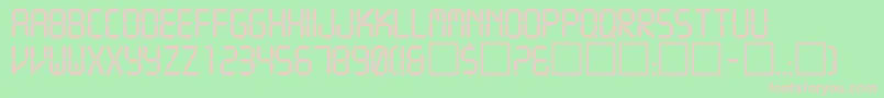 Crystal Font – Pink Fonts on Green Background