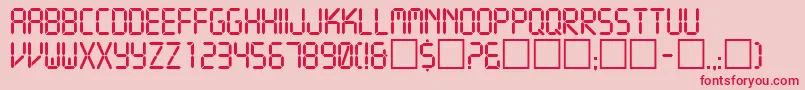Crystal Font – Red Fonts on Pink Background
