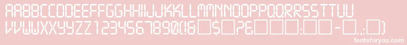 Crystal Font – White Fonts on Pink Background