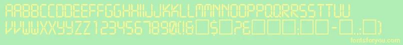 Crystal Font – Yellow Fonts on Green Background