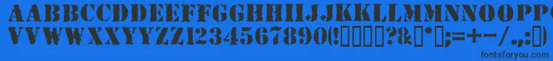 Duedate Font – Black Fonts on Blue Background