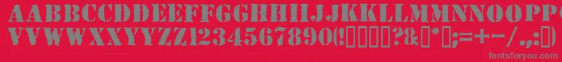 More about Duedate Font Duedate Font – Gray Fonts on Red Background