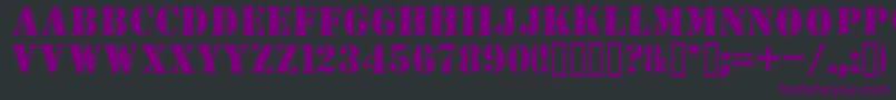 Duedate Font – Purple Fonts on Black Background