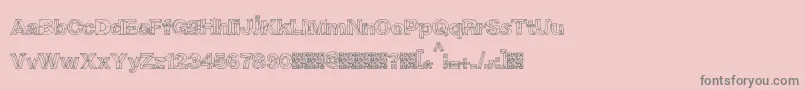 CrystalBreath Font – Gray Fonts on Pink Background