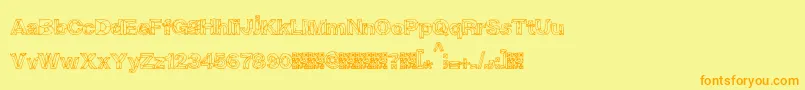 CrystalBreath Font – Orange Fonts on Yellow Background