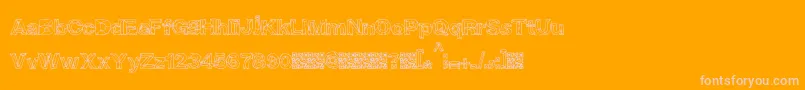 CrystalBreath Font – Pink Fonts on Orange Background