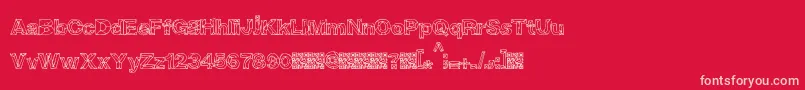 CrystalBreath Font – Pink Fonts on Red Background