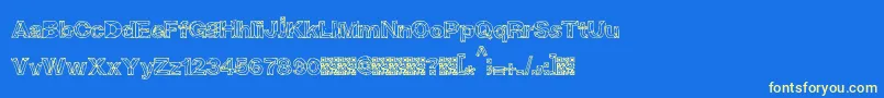 CrystalBreath Font – Yellow Fonts on Blue Background