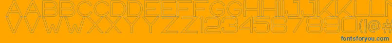 CS Harley Outline Font – Blue Fonts on Orange Background
