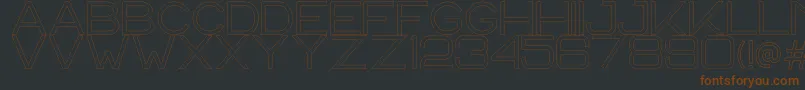 CS Harley Outline Font – Brown Fonts on Black Background