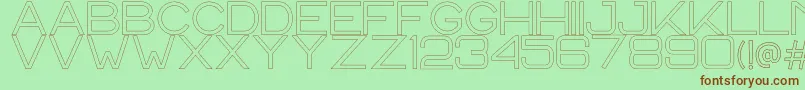 CS Harley Outline Font – Brown Fonts on Green Background